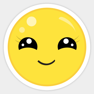 Cute Smiling Face Sticker